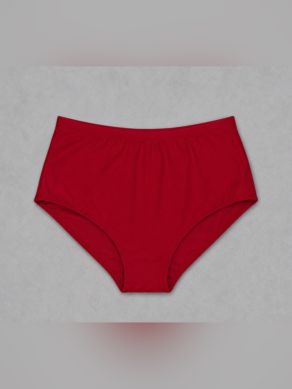NWT - Micosuza Women's High Waisted Bikini Bottoms Burgundy Size 10